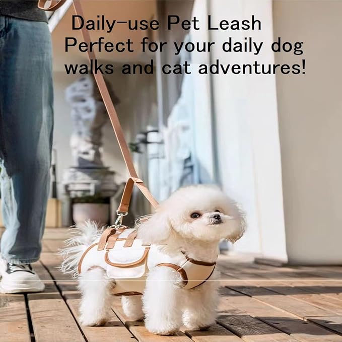 Dog Carrier Sling, Hands Free Shoulder Yorkie Carrier, Dog Full Body Lift Harness for Small Dogs-Portable Adjustable Breathable Vest Straps with Small Pet Treat Bag, for Dogs & Cats (Beige, S)