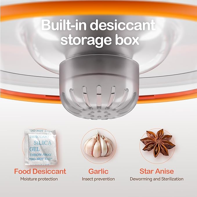 CTIME Airtight Cat Food Container for Small Dog Bird Pet Treats & Dry Food -6 lb(White)