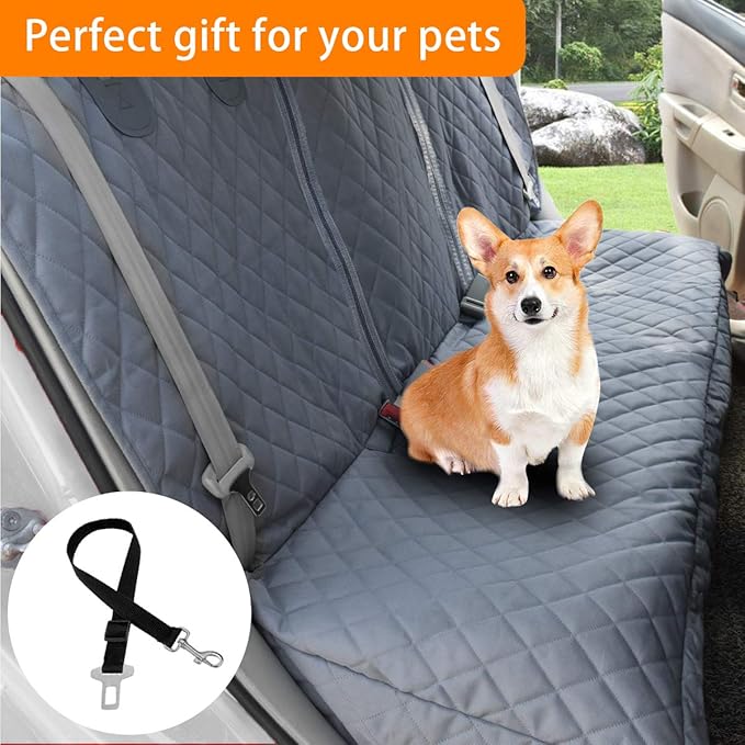 Honest Dog Car Seat Covers, Dog seat Cover with Side Flap for Cars, Trucks, and Suv's - Waterproof & Nonslip Pet Seat Cover for Backseat