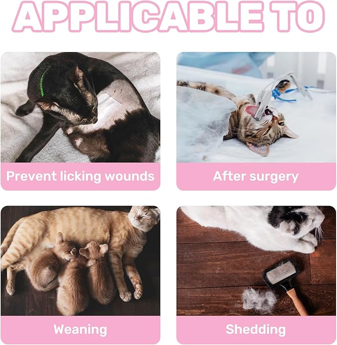 Breathable Cat Recovery Suit for Female/Male, Anti-Licking Kitten Onesie - Cat Surgery Pajamas with Sleeve After Spay, Prevent Shedding, Abdominal Wounds, Skin Diseases or E-Collar Alternative