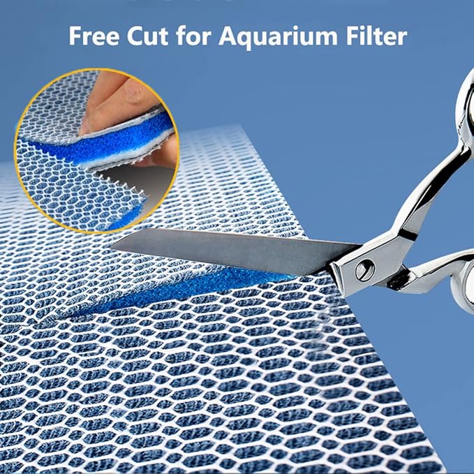 Aquarium Filter Media, Newly Premium 8-Layer Filter Pads for Aquarium, Fish Tank Sponge Pad Foam Filter Accessories for Pond (11.8“x7.8”x0.78“，1pack)
