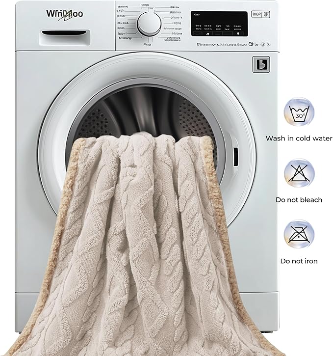 Waterproof Pet Blanket, Liquid Pee Proof Dog Blankets for Sofa Bed Couch, Reversible Sherpa Fleece Furniture Protector Cover for Small Medium Large Dogs Cats,Beige-Thicken X-Large（85" x 57"）