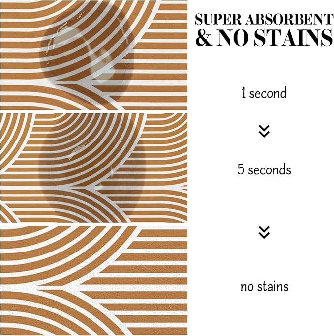 Eco-Friendly Pet Supplies: Absorbent Quick Dry Cat & Dog Food Mat, 16"x24"