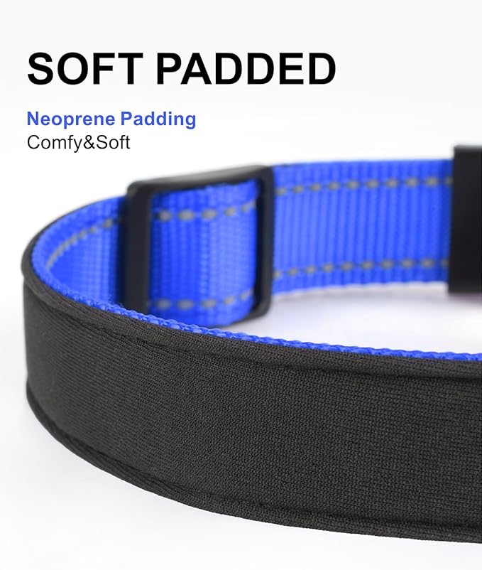 TagME Airtag Dog Collar,Waterproof Reflective Pet Collar with Airtag Holder,Soft Padded and Double D-Rings for Small Dogs,Navy Blue