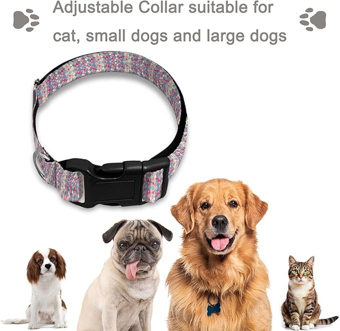 Pink Blue Purple Mermaid Sequin Pet Collar Cat Dog Neck Strap Quick Release Buckle Adjustable Female Male Puppy Corgi