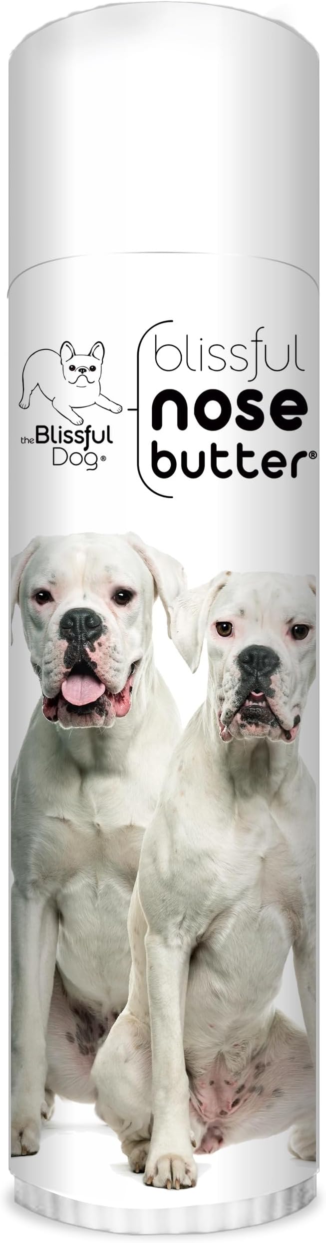 The Blissful Dog White Boxer Nose Butter for Dry, Cracked Skin, Lick-Safe Dog Nose Balm with Moisturizing Shea Butter, Almond, Olive, and Essential Oils, Pet Supplies, Uncented, 0.50 oz.