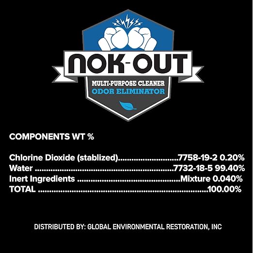 NOK OUT Odor Remover, Pet Deodorizer and Cleaning Spray, Made in the USA, 32 Fluid Ounce Spray and 1 Gallon Set