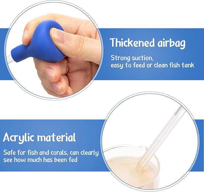 Weewooday 3 Pieces Axolotl Tank Accessories, Extra Long Tweezers for Aquarium, Coral Feeder Long Syringe, Fish Feeding Tongs Tweezers for Reef Roids Aquatic Plant Spider Snake Lizard