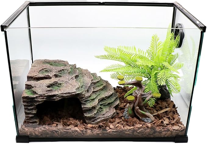 Large Reptile Hide Shale Scape Step Ledge, Reptile Cave Hideout, Bearded Dragons Accessories, Basking Rocks for Bearded Dragons