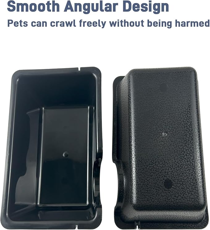 Small 2 Pcs Durable Reptile Hide Box, Ball Python Hide, Leopard Gecko Hide, Bearded Dragon Hide, Easy to Clean Reptile Hides Cave for Tank, Snake Hide Enclosure (7.48" x 4.72" x 2.56")