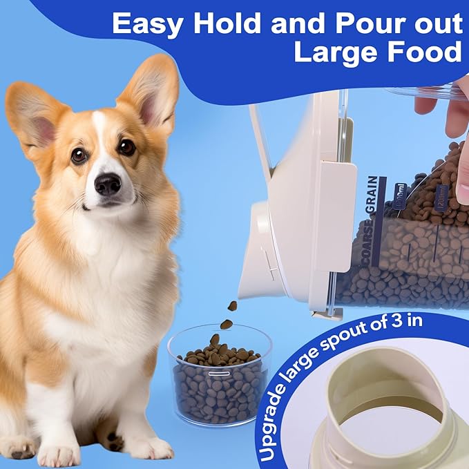 5-7lb Dog Food Storage Containers, Cat Food Container for 5-7 lbs, Dog food storage Airtight Storage with Measuring Cup, Can Lid and Can Scoop