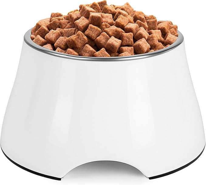 Raised Dog Bowls, Elevated Dog Bowls for Wearing Cone,Cocker Spaniel Long Ears,Neck Stress-Free,Non-Slip Stianless Steel Bowl for Small Size Dogs