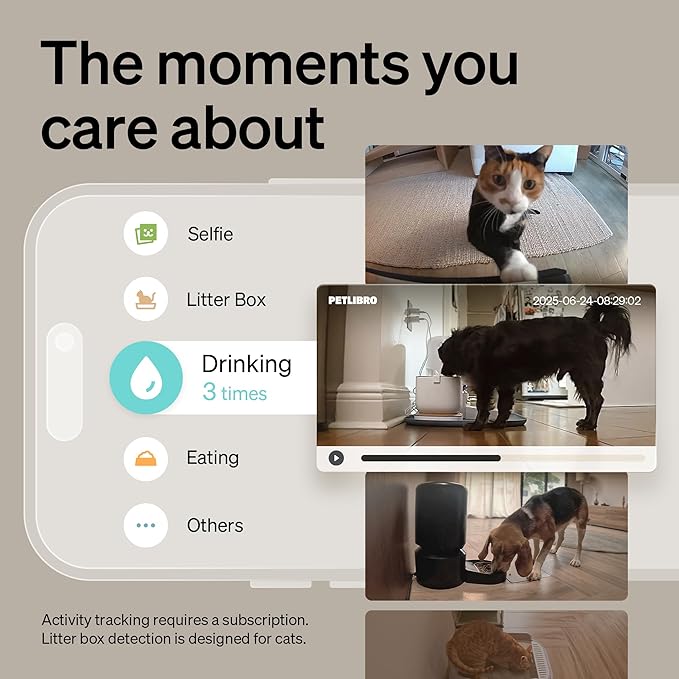 PETLIBRO AI Pet Camera Indoor with Phone App, 360° Auto Tracking Dog Camera Multi-Pet Recognition & AI Day Summary, 1080p Cat Camera Night Vision, 2-Way Talk WiFi Cam Pet with 2.4G/5G