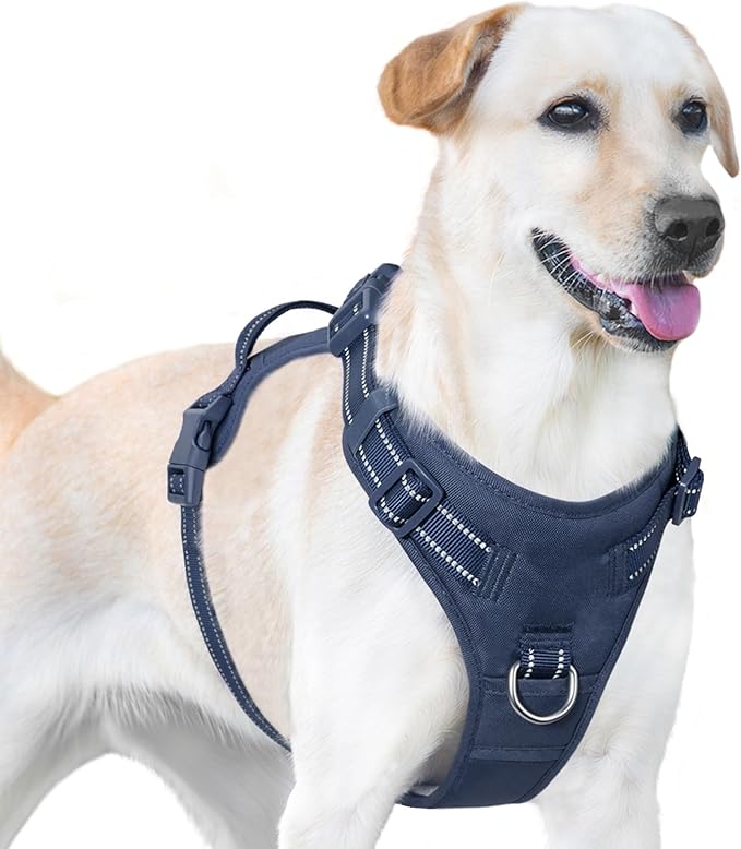 No Pull Dog Harness, Reflective Puppy Vest for Small Medium Large Sized Dog(Prussian Blue,XS)