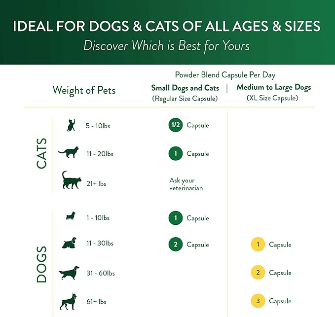 Ocu-GLO PB Vision Supplement for Medium & Large Dogs – Easy to Administer Powder Blend with Lutein, Omega-3 Fatty Acids, Grape Seed Extract & Antioxidants to Promote Eye Health, 90ct Powder Capsules