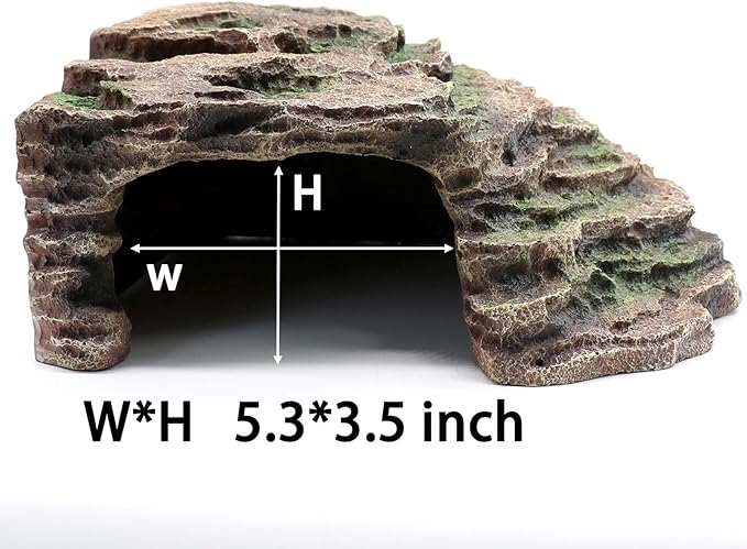 Large Reptile Hide Shale Scape Step Ledge, Reptile Cave Hideout, Bearded Dragons Accessories, Basking Rocks for Bearded Dragons