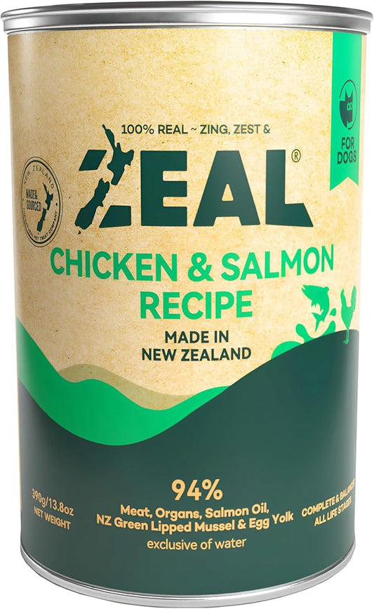 ZEAL New Zealand Wet Dog Food – High Protein, Pure Nutrition, Grain-Free with Superfoods (Chicken, 13.76oz Can 12-Pack)