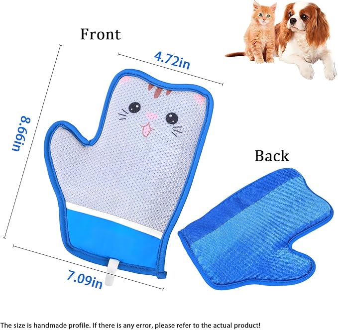 Pet Hair Removal Tool, Pet Hair Remover Glove, Dog Hair Remover, for Cats and Dogs,Cute,Washable Reusable,Cute Pet Hair Removal Tool for Furniture, Clothes, Couches, Bed, Carpet