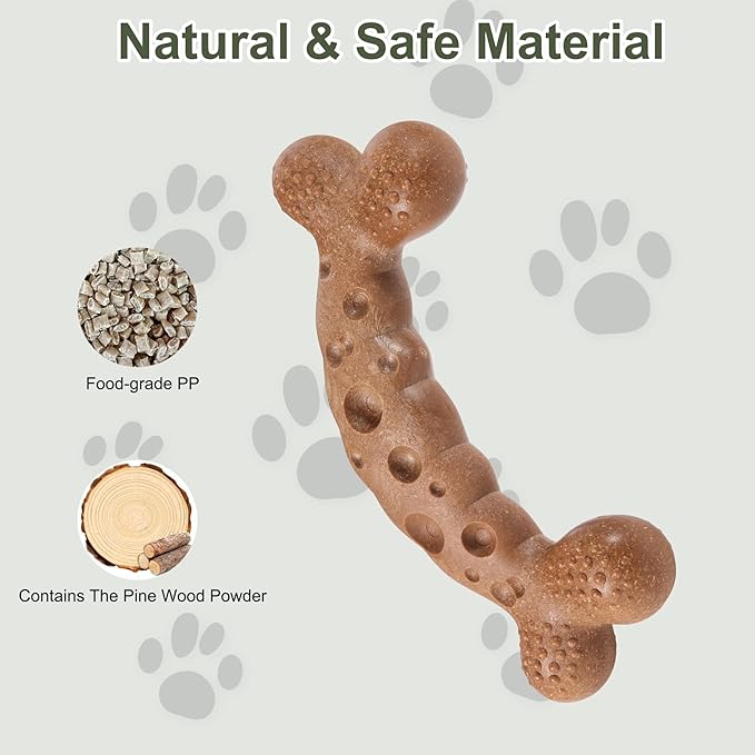 Dog Chew Toys for Aggressive Chewers 3 Pack Variety Flavored Indestructible Dog Bone Toy for Medium Large Breed to Keep Them Busy