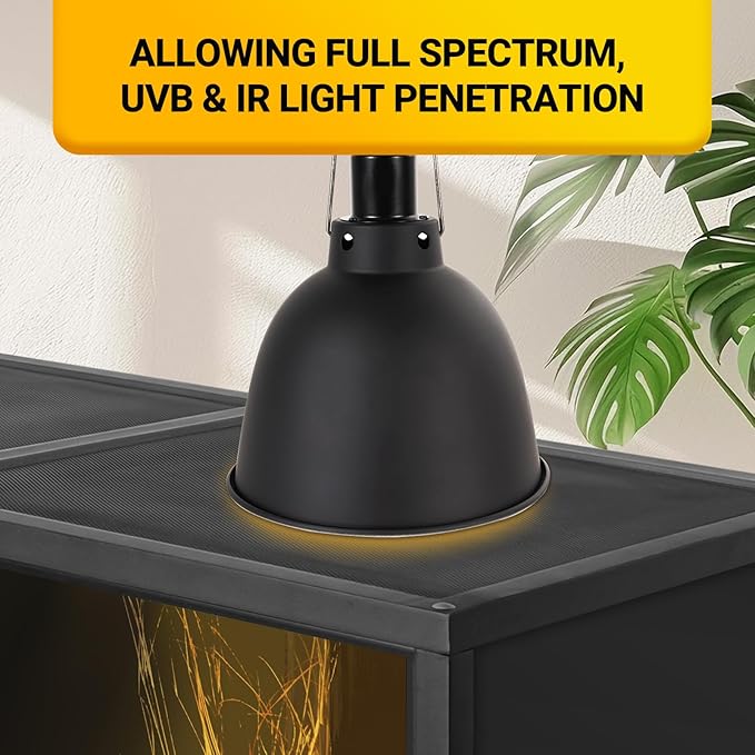 REPTI ZOO 68 Gallon Reptile Enclosure, 48x18x18 inch Wooden Reptile Tank Terrarium for Bearded Dragon Gecko Ball Python Snake Turtle, Light Weight Habitat Cage