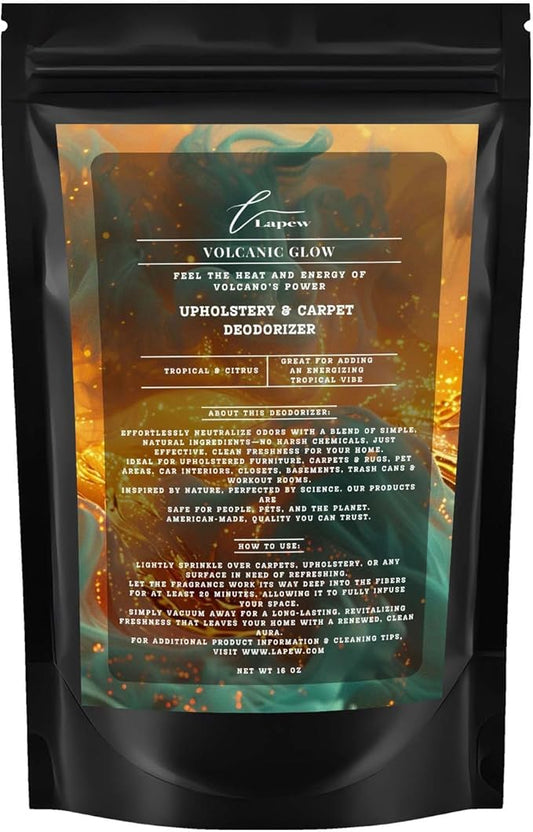 Volcanic Glow Carpet Freshener Powder: Powerful Odor Eliminator for Home, Upholstery Deodorizer, Carpet Deodorizer, Pet Urine, Cat Litter Box - Volcanic Glow Fragrance
