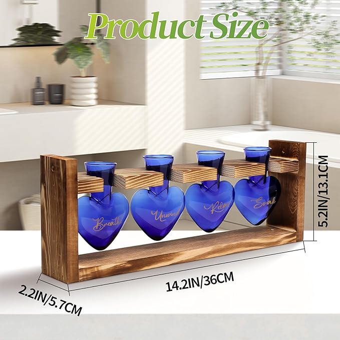 Plants Propagation Stations Plant Terrarium Kit for Bathroom Glass Planters for Indoor Plants Bathroom Decor Accessories - Relax Soak Unwind Breathe