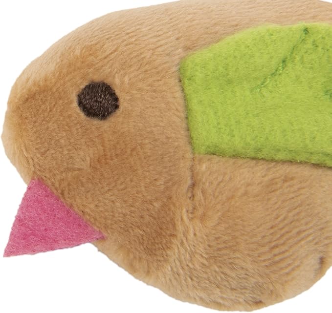 SmartyKat Chickadee Chirp Electronic Sound Cat Toy, Contains Catnip, Battery Powered - Light Brown, One Size