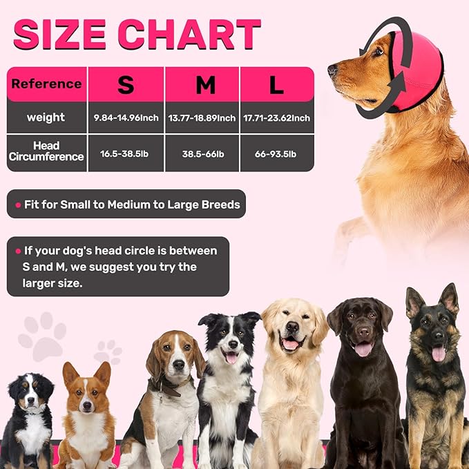 Dog Ear Muffs Noise Protection, No Flap Ear Wraps Cover for Dogs Bath Grooming, Adjustable Dog Calming Hoodie Hematoma Anxiety Firework Thunder,Waterproof Dogs Shower Cap Drying Swimming Bathing (MP)