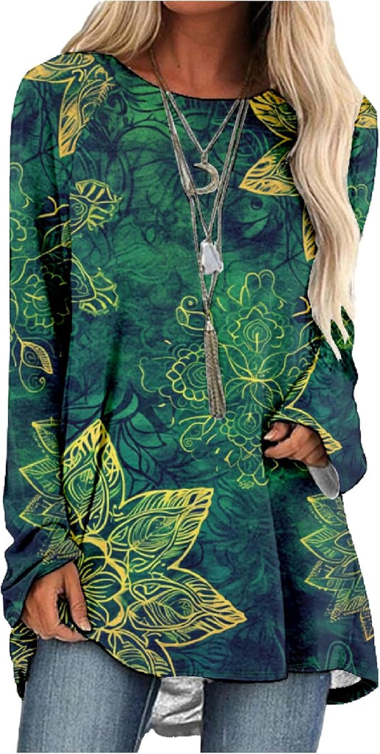 MARSVOVO Women Novelty Graphic Plus Size Sweater Crewneck Long Sleeve Cute Printed Loose Fit Casual Fall Sweaters Top