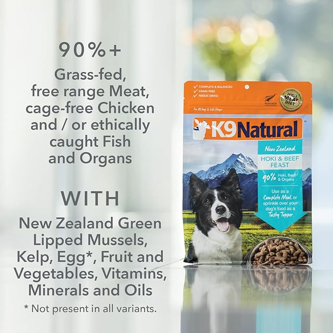 K9 Natural - Grain Free Freeze Dried Dog Food - Lamb & Salmon, 17.6oz