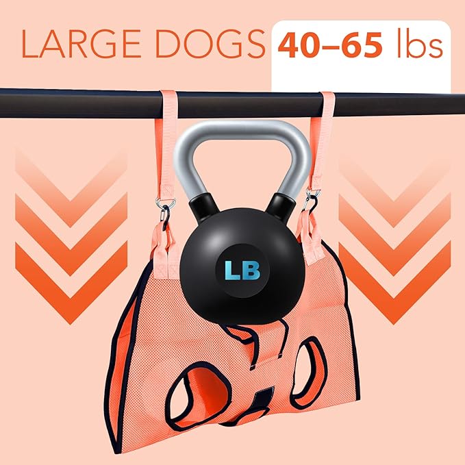 Haminway Pet Grooming Hammock – Large Dog Grooming Sling for Nail Trimming, Bathing & Ear/Eye Care – Pink