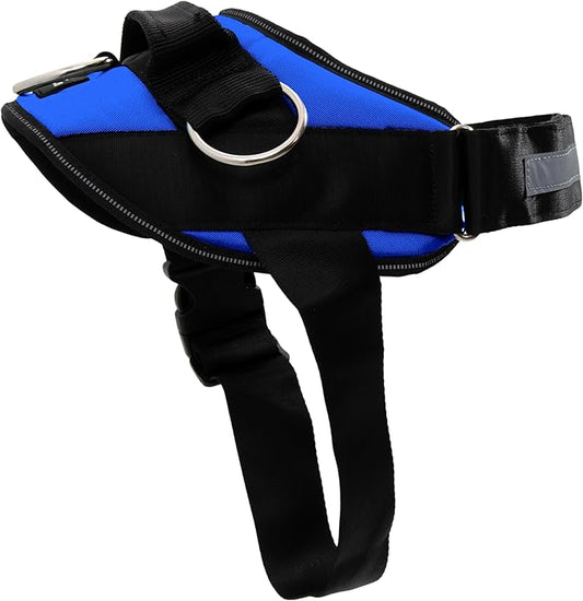 ShawnCo Essential Dog Harness, No-Pull Pet Vest with 3 Leash Clips, No Choke, Reflective, Adjustable and Padded, for Easy Walking and Training for Small, Medium and Large Dogs (Electric Blue,XS)