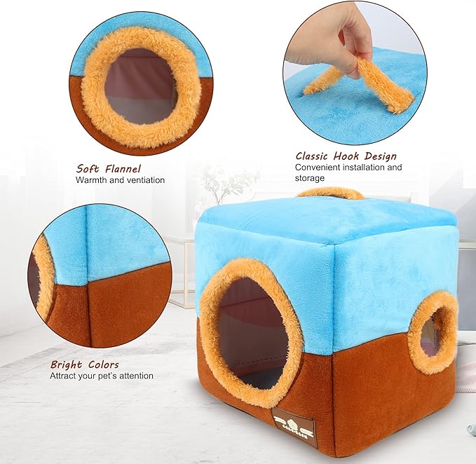 Large Size Parrot Nest House - Winter Warm Bird Snuggle Hut Hanging Birds House Cage Hideaway Cave Bed for Large Birds Amazon Parrots African Grey Cockatoos Macaws