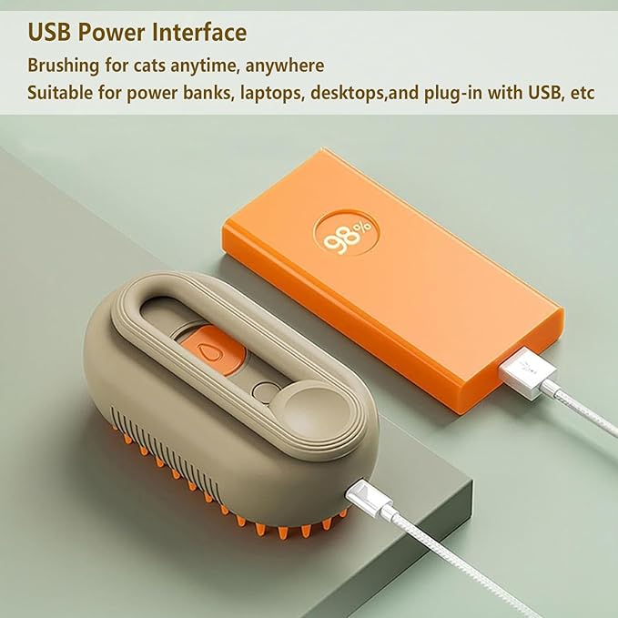 Pet Steam Groomer Brush, 2025 New 3 in 1 Steam Cat Steam Brush for Shedding & Grooming, Multifunctional Hair Removal Comb for Cats Dogs