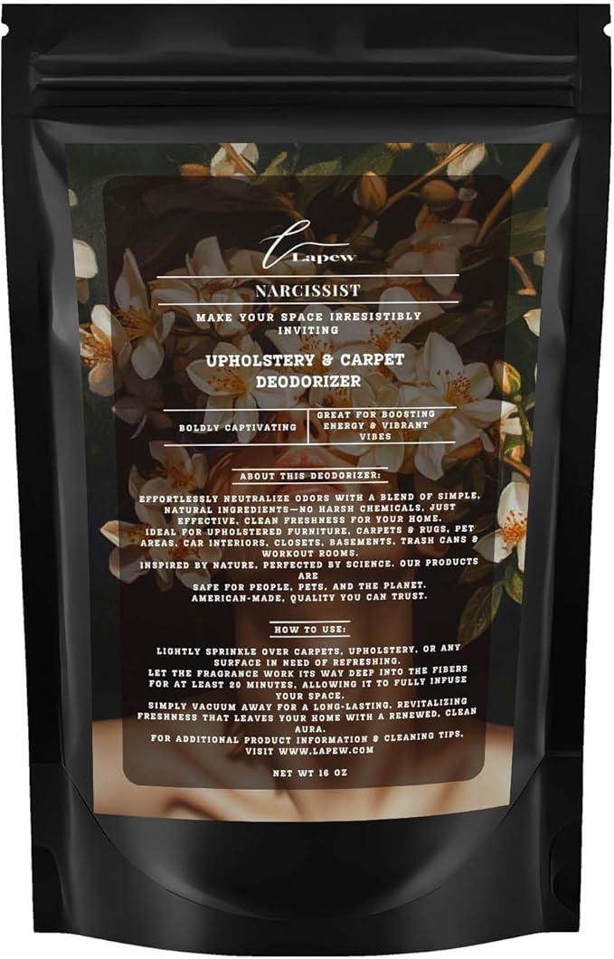 Narcissist Carpet Freshener Powder: Powerful Odor Eliminator for Home, Upholstery Deodorizer, Carpet Deodorizer, Pet Urine, Cat Litter Box - Narcissist Fragrance.