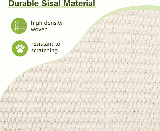 Cat Scratchers for Indoor Cats, Double-Sided Cat Scratcher with Natural Sisal, Scratch Pad for Scratcher Lounge, Durable Solid Wooden Structure