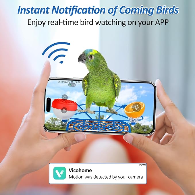 Bird Feeder with Camera, 2K Birds Camera with 3-in-1 Feeding, Drinking, and Bathing | AI Identify, Real-Time Monitoring and Alerts | IP65 and Squirrel-Proof for Outdoors, Gift for Bird Lovers