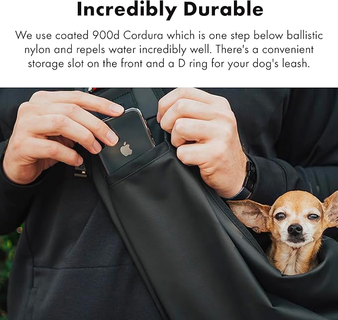 ZOX Small Dog Carrier | The Doggo | Essential Sling Backpack for Pets, Bring Your Puppy on Every Adventure (Works Great with Cats and Kittens Too)