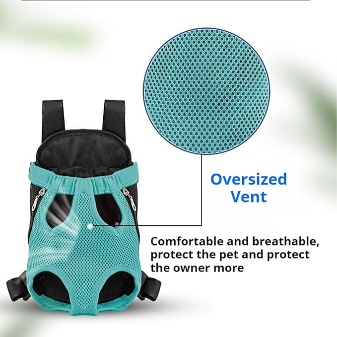 Portable Pet Carrier Backpack, Adjustable Pet Front Cat Dog Carrier Backpack Travel Bag for Small Medium Dogs Cats Puppies, Cat Backpack Carrier for Hiking Cycling (K, XL)