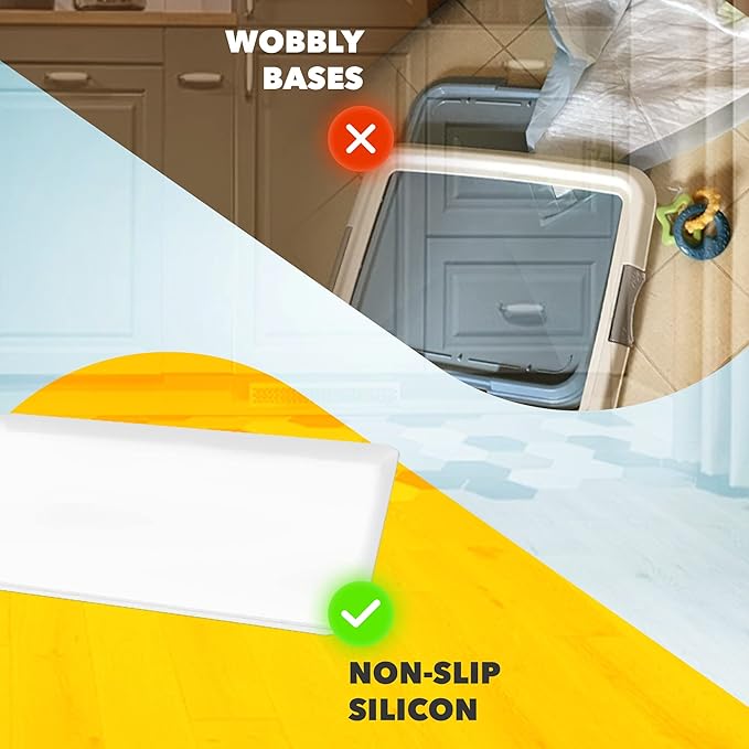 TidyFriend 2 Pack Dog Pee Pad Holder Tray Fits for 24” x 24” Wee Wee Pee Pads - Stable Grip, Raised Edges, Quick-Wipe Silicone Surface Dog Potty Tray Holder for Indoor Flooring Protection (White)