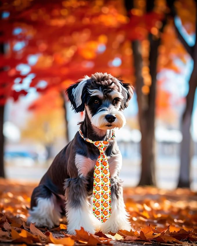 PET SHOW 10 Pack Thanksgiving Dog Ties Neckties for Large Medium Dogs Adjustable Holiday Grooming Accessories Neck Ties Bowties Girl Boy Pets Festival Costumes Puppy Party Gift Favor(Medium)