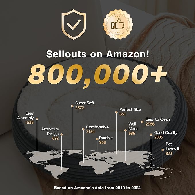 Love's cabin Round Donut Cat and Dog Cushion Bed, 25in Pet Bed for Small or Medium Dogs, Anti-Slip & Water-Resistant Bottom, Soft Durable Fabric Pet Beds, Washable Calming Cat Bed Lavender Stripe