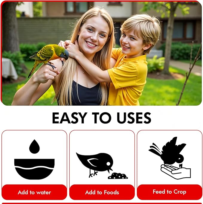 Morning Bird Calcium Plus Liquid for Birds – Bird Vitamins for Strong Eggshells, Healthy Bones, and Baby Bird to Support Growth, Breeding, and Wellness for All Birds 4 Fl Oz