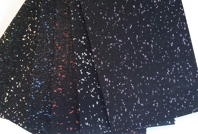 American Floor Mats 1/4in (7mm) Thick Solid Black 4' x 45' Heavy Duty Rubber Rolls, Protective Exercise Mats, Home Gym Rubber Flooring