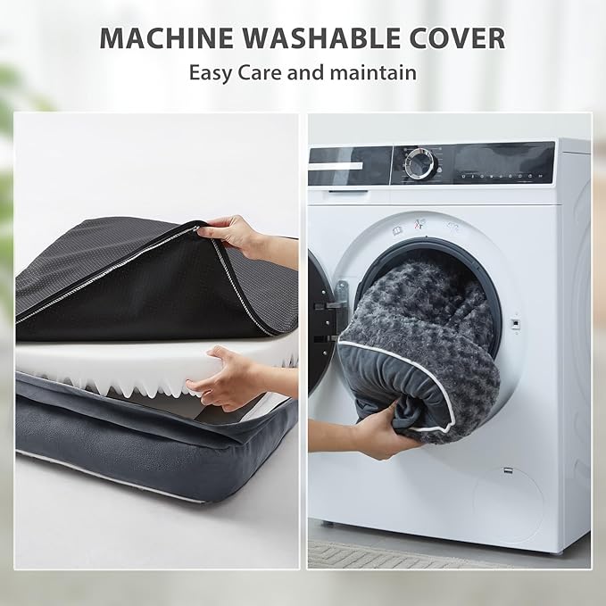 BFPETHOME Orthopedic Dog Beds for Large Dogs-Waterproof Sofa Dog Bed with Removable Washable Cover, Large Dog Bed with Waterproof Lining and Nonskid Bottom,Pet Bed for Large Dogs