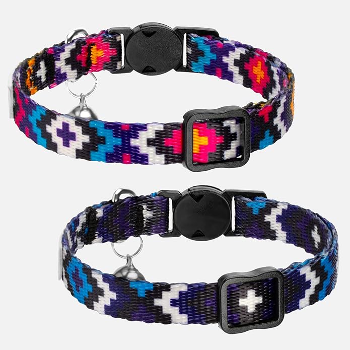 CollarDirect Cat Collar Breakaway with Removable Bell Set of 2 PCS