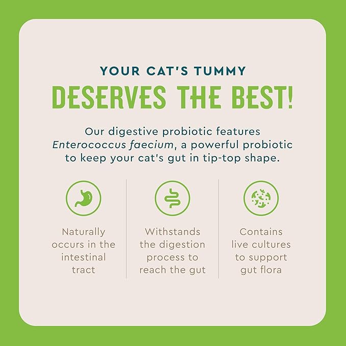 VetIQ Cat Probiotic Powder, Treats Diarrhea and Food Sensitivity, Chicken Flavored Single-Serve Packets for Indoor/Outdoor Use, 30 Count