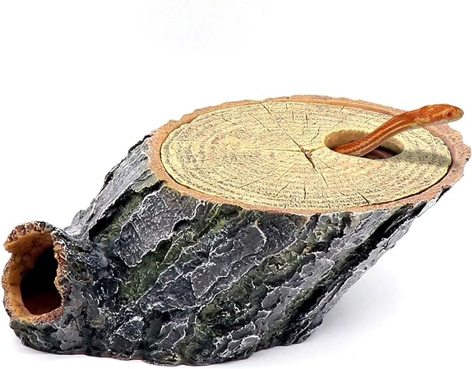Snake Hide and Basking Tree Roots Cave for Terrariums, Available for Climbing and Hiding Spots for Reptiles, Amphibians, and Small Animals, Corn Snake, Small Gecko