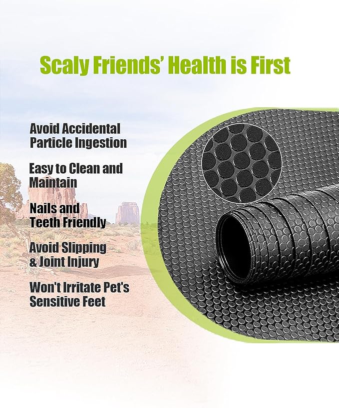 Bearded Dragon Tank Accessories, Reptile Substrate Floor for Bearded Dragon Enclosure 4x2x2, Leopard Gecko Tank Liner Mat for 120 Gallon Reptile Tank