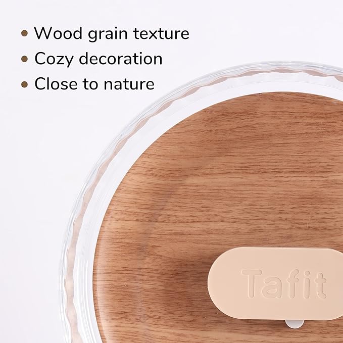 Silent Hamster Wheel 8.7 Inch Dual-Bearings Quiet Running Exercise Wheels with Wood Grain Backboard, Height Adjustable for Dwarf Hamsters, Gerbils, Mice, Hedgehog, Lemmings, Warm Brown